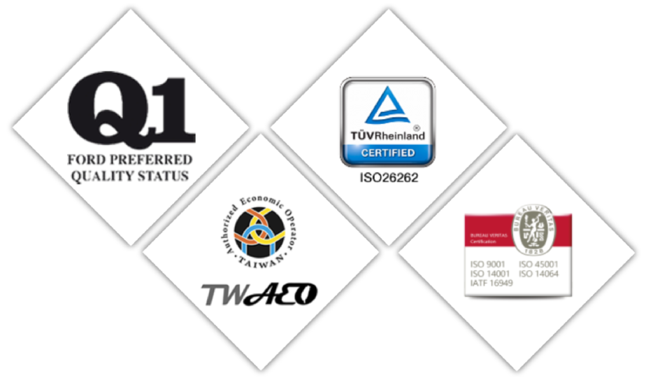TYC ISO26262, IATF16949, ISO9001 and Ford Q1 certifications